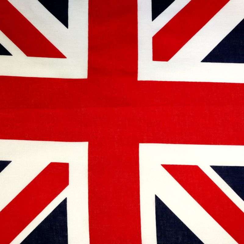 54X54Cm Unisex Britse Vlag Union Jack Biker Vierkante Bandana Voetbal Fans Carnaval Katoen Hoofd Wrap Hip Hop dansen Zakdoek