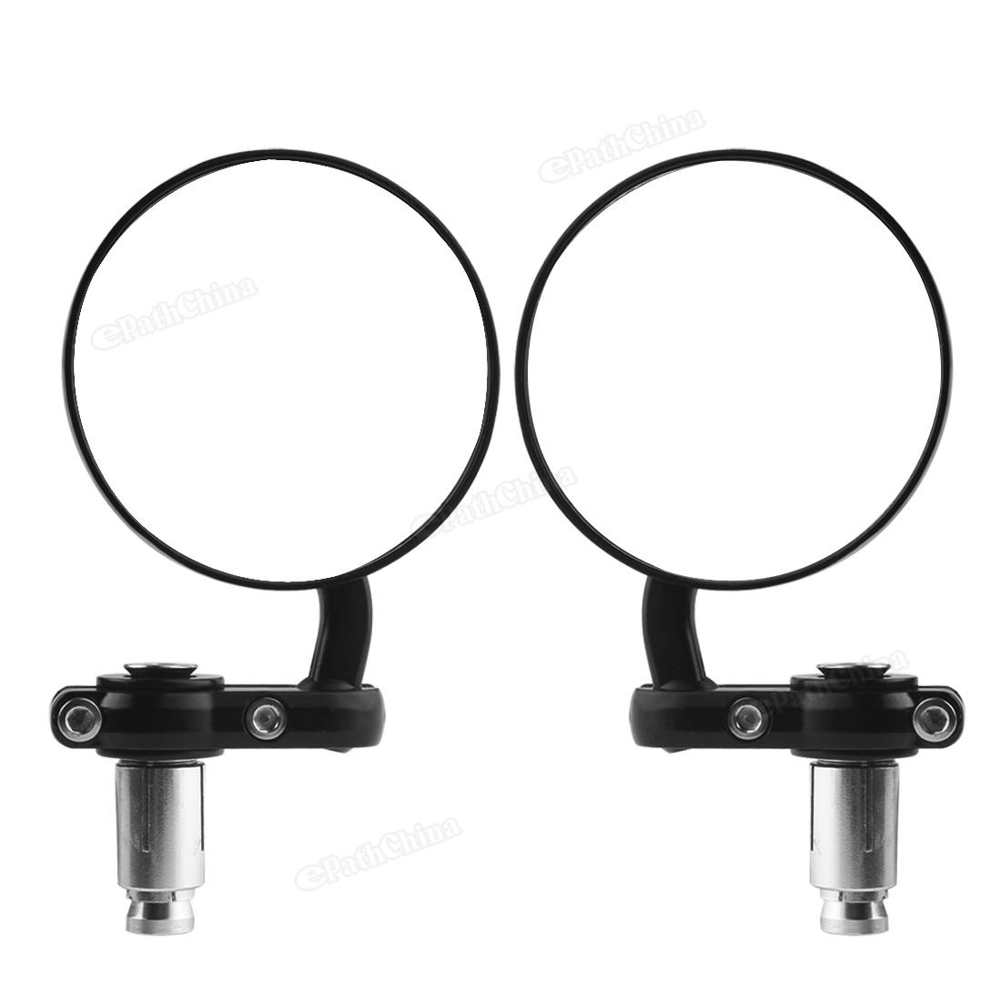 2 pièces/lot 3 "rond barre de poignée fin moto 7/8" miroir 22mm Headlebar rétroviseur latéral adapté pour Honda Kawasaki Suzuki Yama