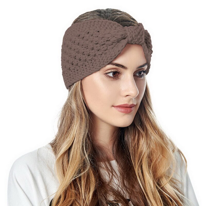 Neue Winter Gestrickte Elastische Stirnbänder Turban Für Frauen Mädchen Stricken Wolle Haarband Häkeln Bogen Breite Stirnbänder Haar Zubehör: 5