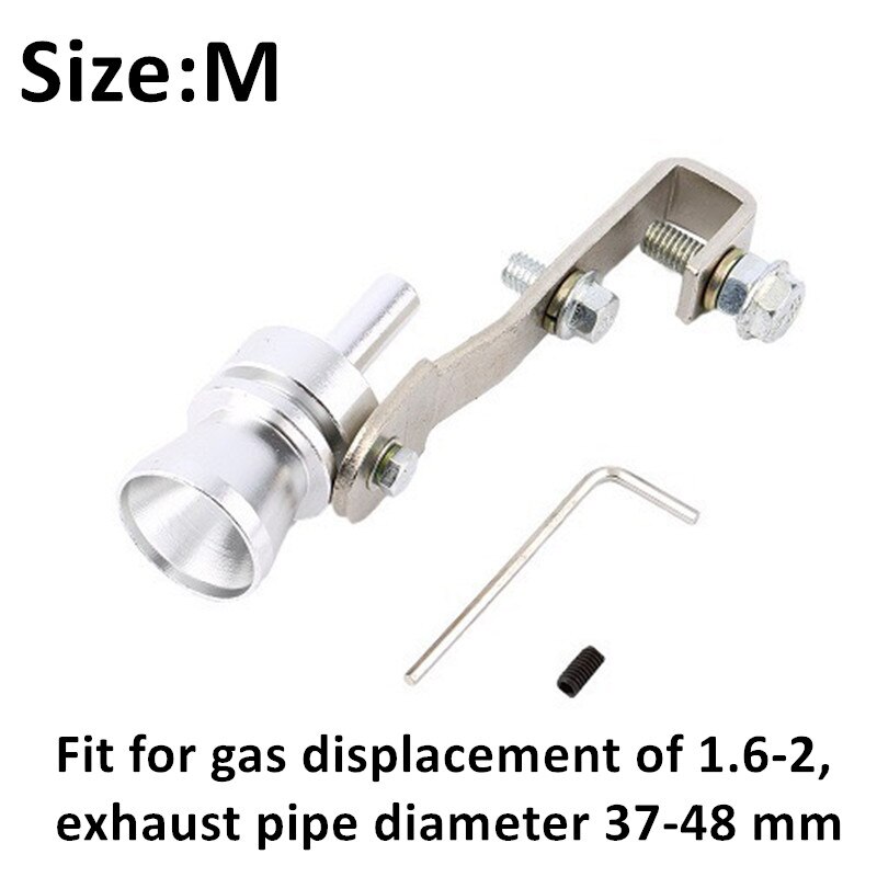 Turbo Sound Car Turbo Whistle Muffler Car Exhaust Sound Booster Turbo Simulator Auto Tuning Accessories Nozzles For Muffler: CA380-S-M