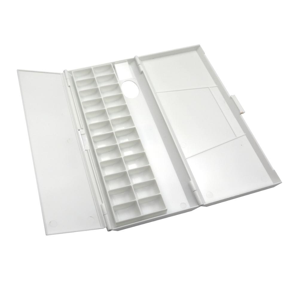 24 Grids Folding Paint Palette Tray Moisturizing Watercolor Palette for Artist Watercolor Oil Painting Box Painting Art Supplies