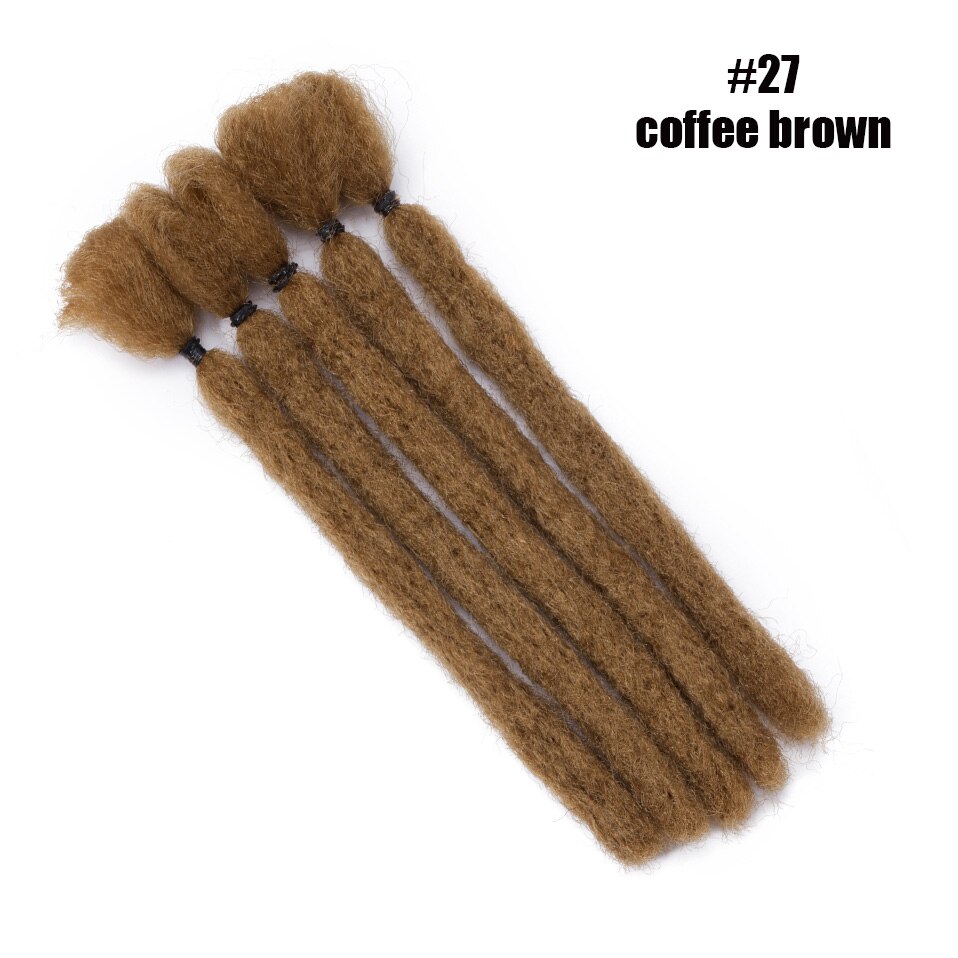 BENEHAIR 6'' Dreadlocks Hair extensions Synthetic Braiding Hair For Men Crochet Hair Braids Reggae Hippie Style For Women: coffee broen / 10Roots