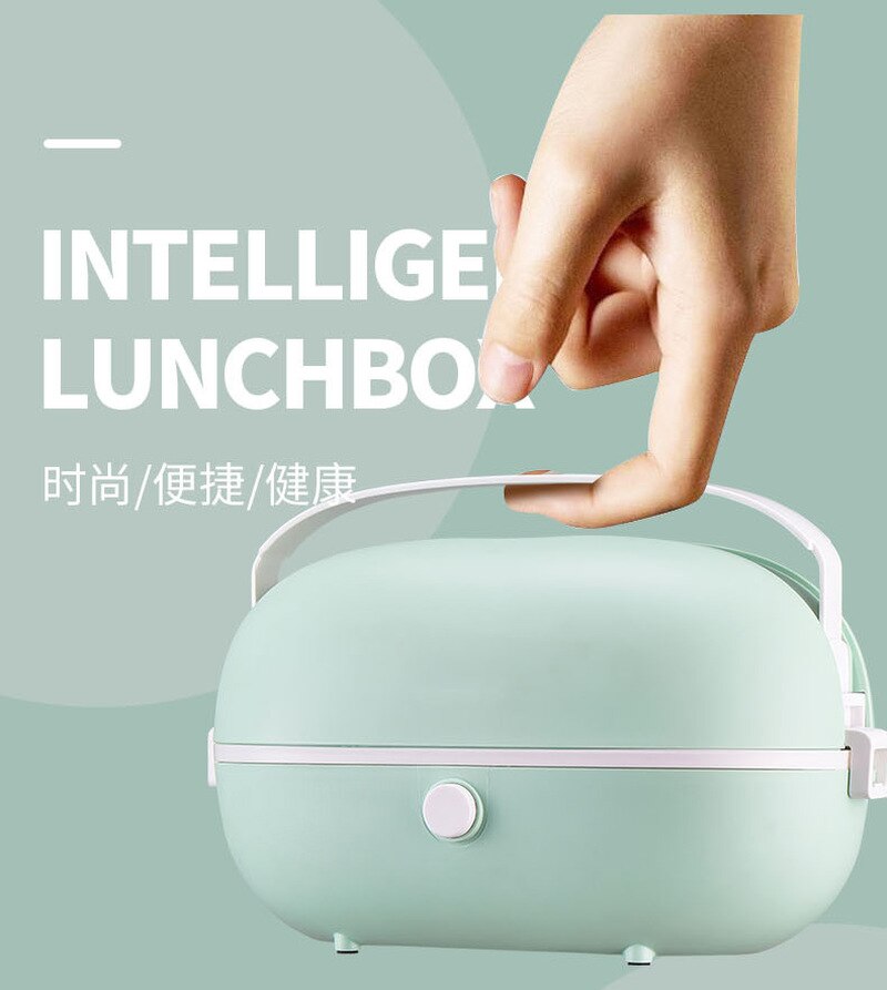 Electric Portable Heating Lunch Box Stainless steel Food Container Mini Rice Cooker Steamer Meal Lunchbox Bento Warmer