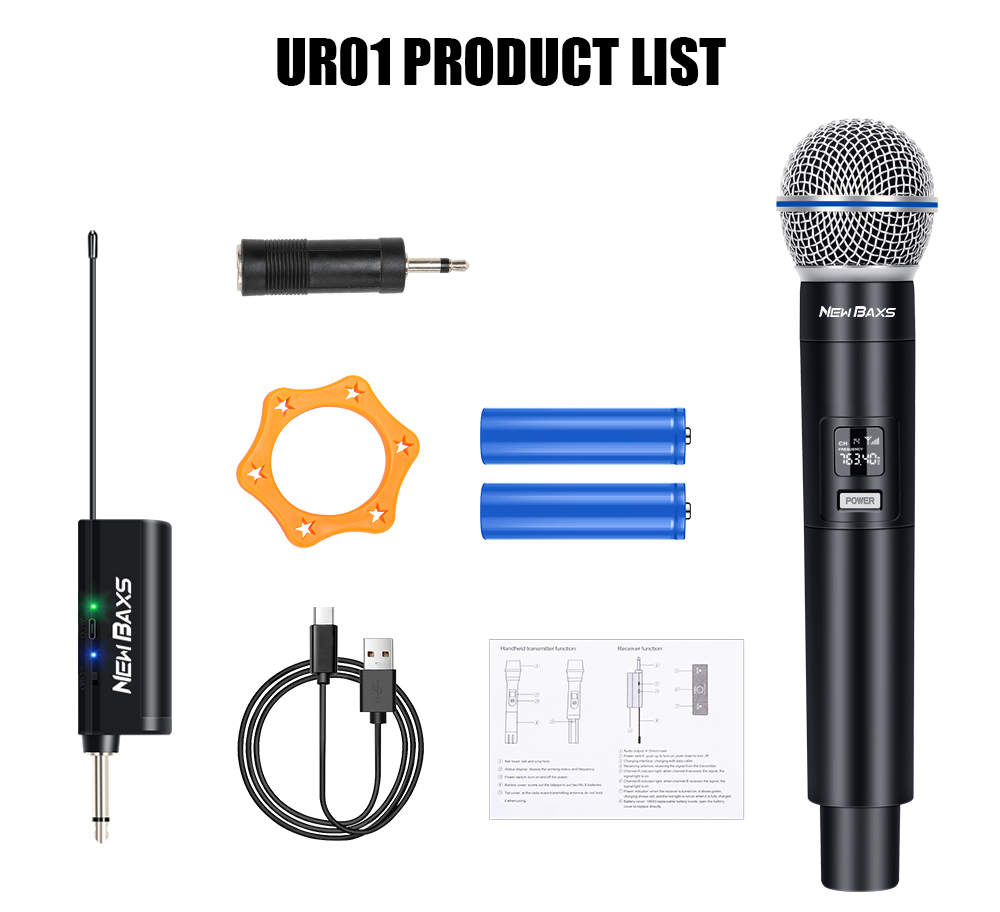 Wireless Dual Handheld Dynamic Microphone Karaoke Microphone with Rechargeable Receiver for Wedding Party Speech Church Club: green