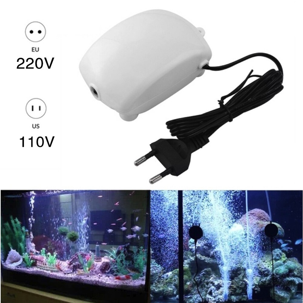 Portable Fish Tank Increasing Oxygen Pump Air Flow Maker Machine Ultra Low Noise Aquarium Air Compressor Aerator Pump Equipment