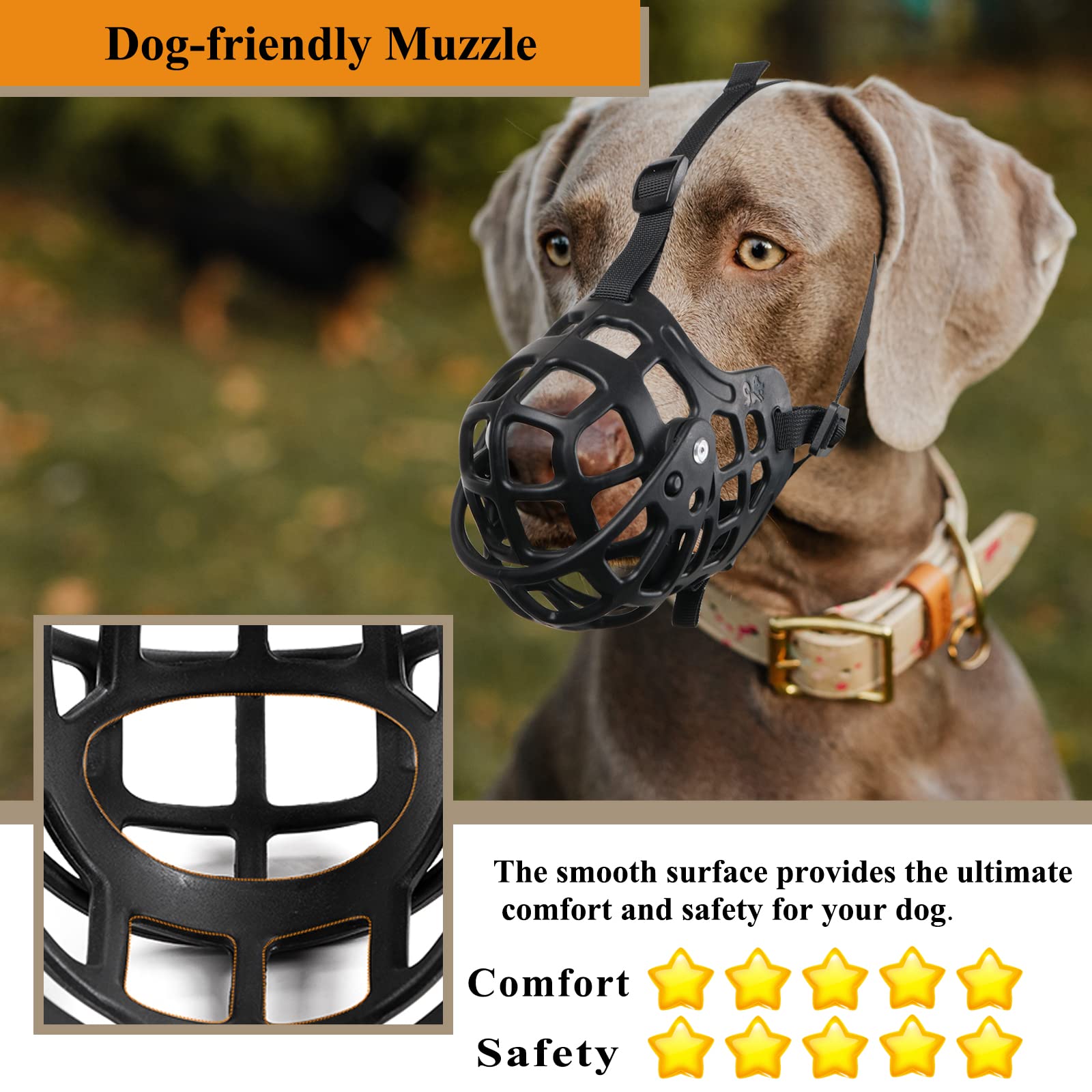 Bozal de cesta para perro con cubierta móvil, jaula suave que evita morder, masticar, recoger y lamer, aseo, entrenamiento