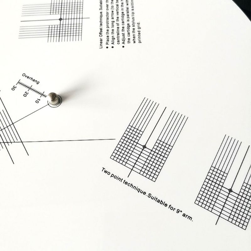 Anti-sliding LP Vinyl Record Pickup Calibration Plate Distance Gauge Protractor Adjustment Tool Ruler for Turntable Accessor