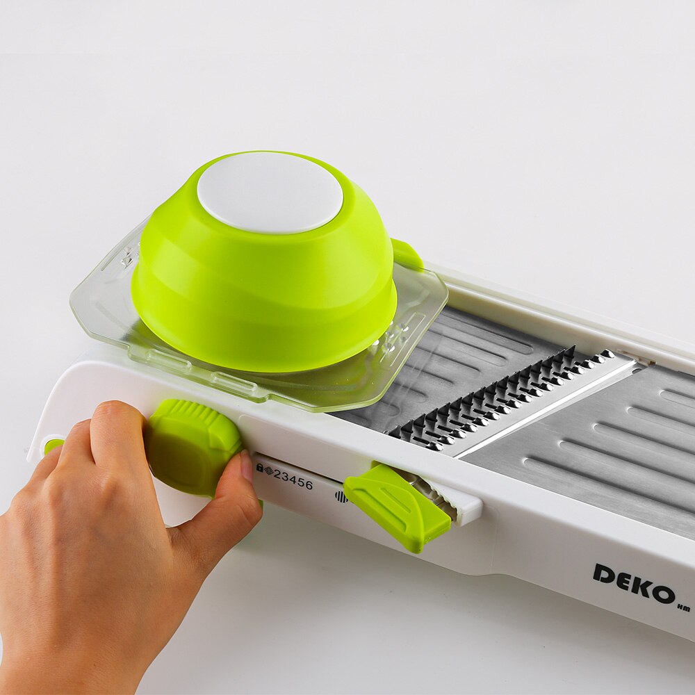 DEKO Manual Mandoline Slicer Kitchen Cutter Multifunctional Stainless Steel Vegetable Shredder Fruits Chopper Grater