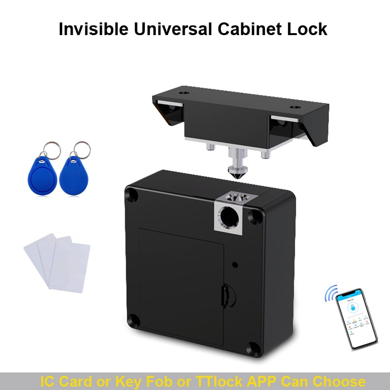 Invisible Electronic Locker lock Smart IC Card Sensor Drawer Lock Intelligent Hidden Wooden Furniture Cabinet Door Lock