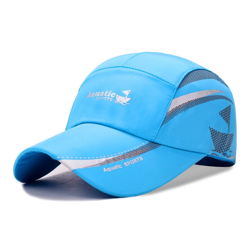 Zomer Outdoor Zon Hoeden Snel Droog Waterdichte Golf Vissen Cap Verstelbare Unisex Baseball Caps: N431-Blue