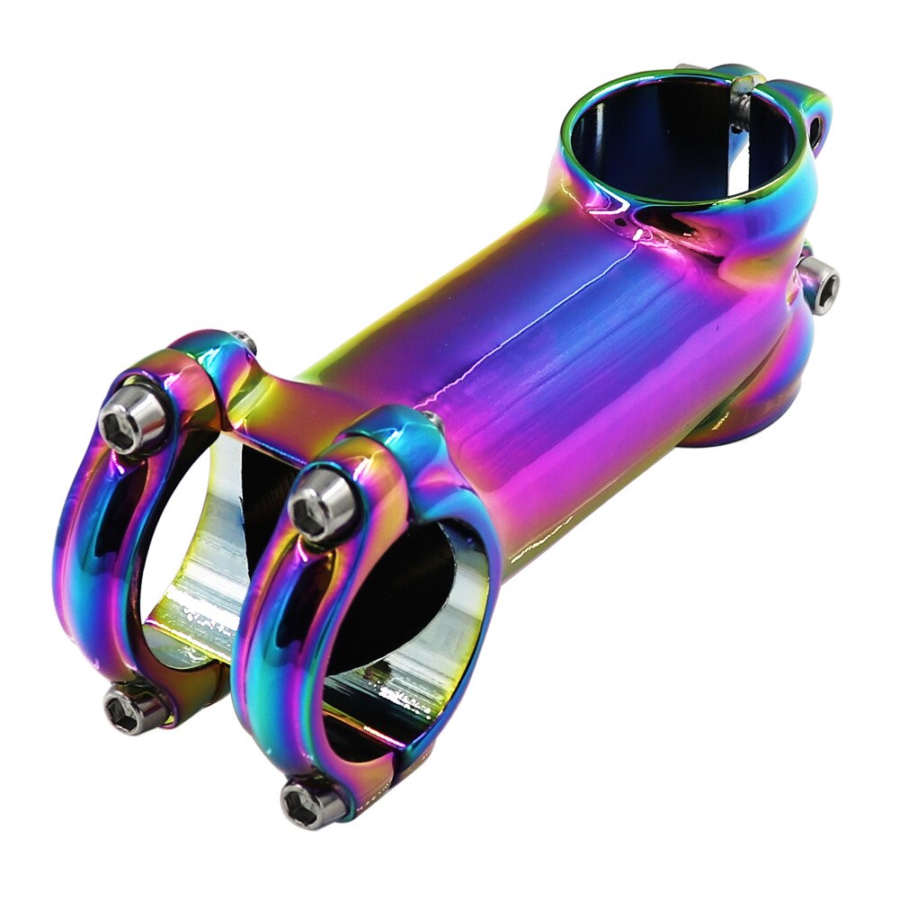 Regenbogen Fahrrad Lenker Vorbau 6 Grad 31,8mm * 60/70/80/90mm Berg Straße Fahrrad bunte Stengel MTB XC Behälter DH FR Fahrrad Stengel