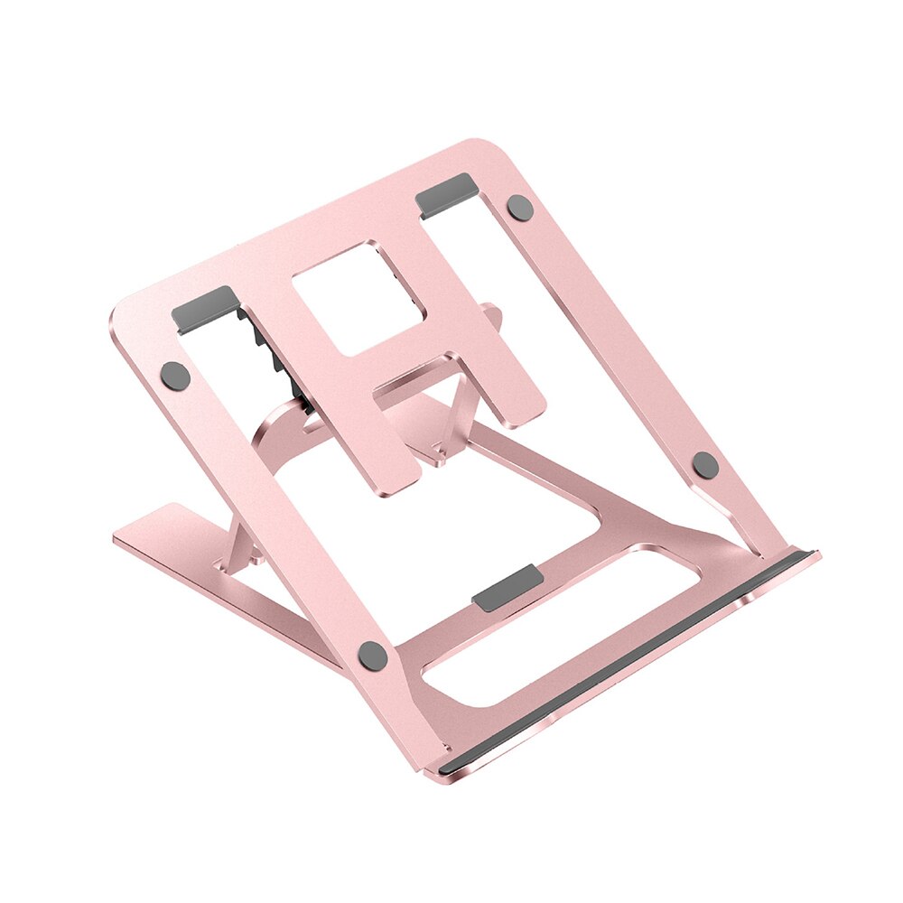 Aluminium Alloy Laptop Stand for MacBook/Asus/Lenovo/HP Notebook Table Stand Height Adjustable Bracket Holder PC Cooling Stand: Pink