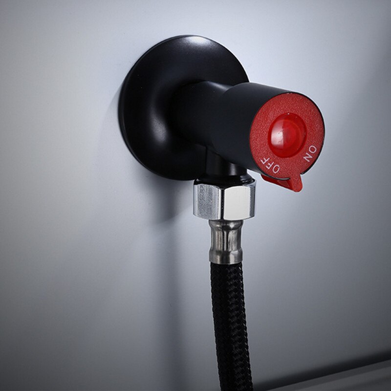 304 stainless steel black color toilet filling valve 1/2" bidets toilet water hear angle valve: Red