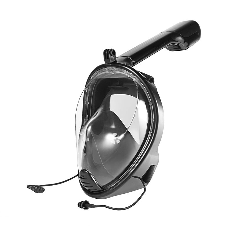 mascarillas de Snorkel de cara completa vista panorámica Anti-niebla Anti-fugas de natación Snorkel máscara de buceo submarino Compatible con GoPro: color 02 / S / M