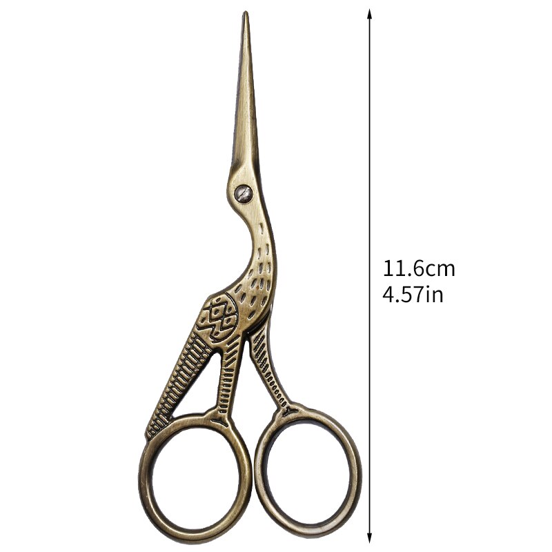 SHWAKK Stainless Steel Embroidery Tailor Scissors Crafts Dressmaking Sharp Handled Needlework Cross stitch Sewing Scissor: 11.6cm green ancient