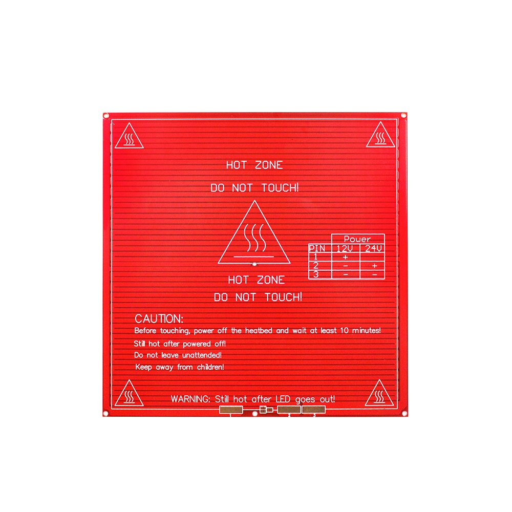 Pieza de impresora 3D MK3 heatbed 220x22 0/250/300x20 0/310 310mm x 12V/24V, cama calefactable de aluminio mejorada para impresora 3d: 214x214x1.6mm