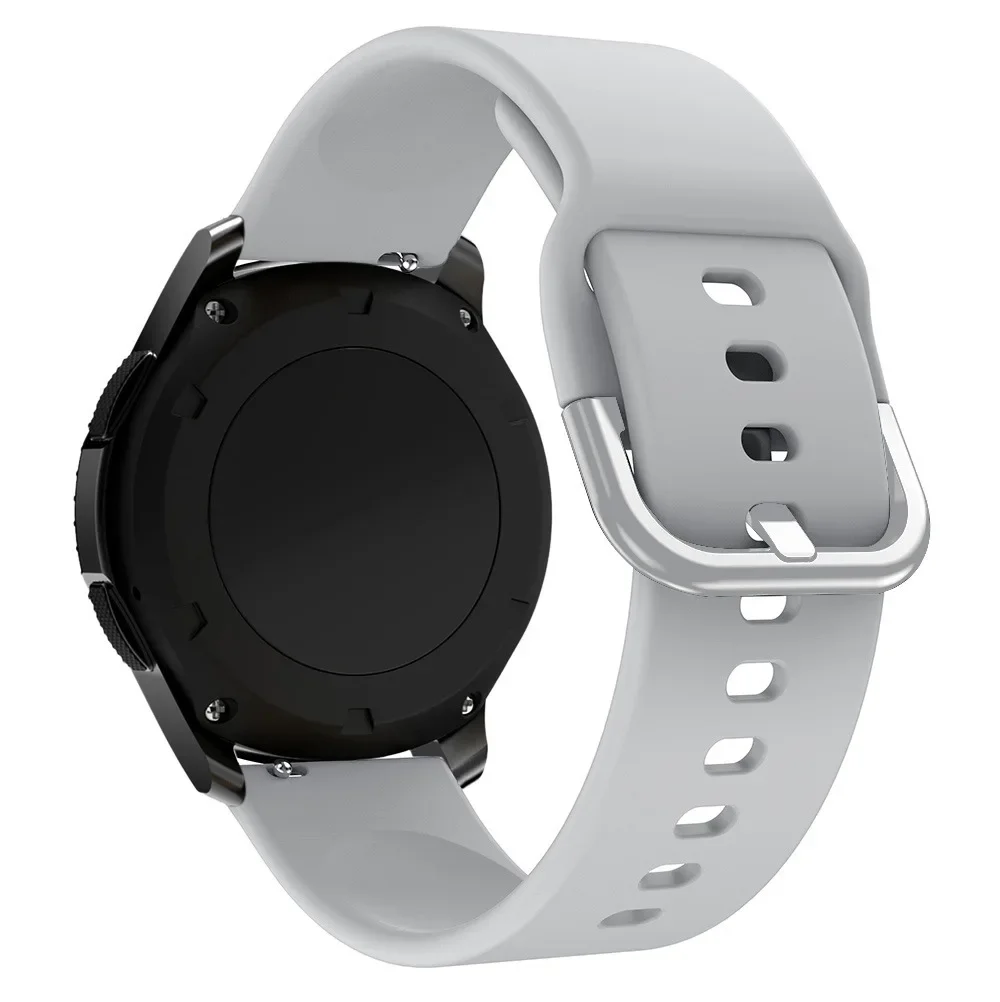 Correa de 20mm/22mm para Amazfit GTS/2/2e/3/4 GTS2 Mini/GTR 4/3/Pro/47mm/GTR2/2e/stratos 2/3 pulsera de silicona Amazfit bip correa de reloj: 5 / Blanco de luz