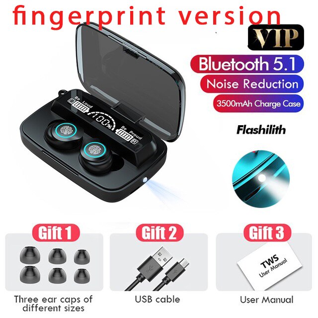 Draadloze Hoofdtelefoon Bluetooth Oortelefoon Led Display Sport Waterdichte Oordopjes Hifi Stereo Headset Met Microfoons: m17 version