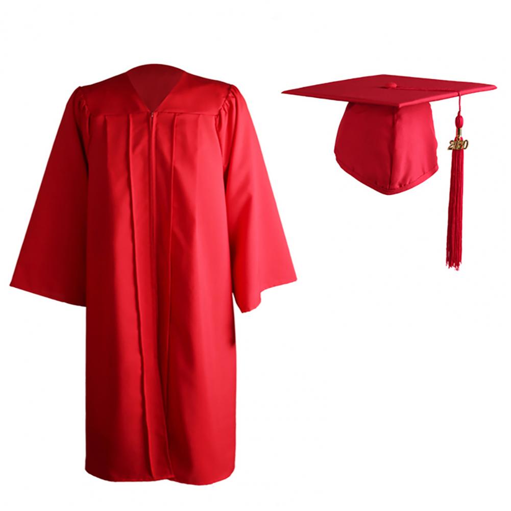 Unisex Adult Graduation Gown Robes Cap Clothing Set For High School University Academic Dress Collage Student Uniform