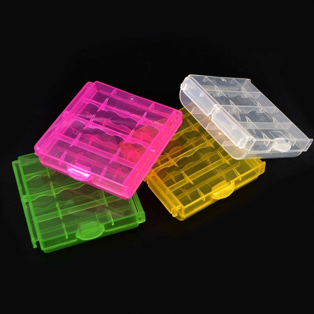 Colorful Plastic Case Holder Storage Box Cover for 10440 14500 AA AAA Battery Box Container Bag Case Organizer Box Case