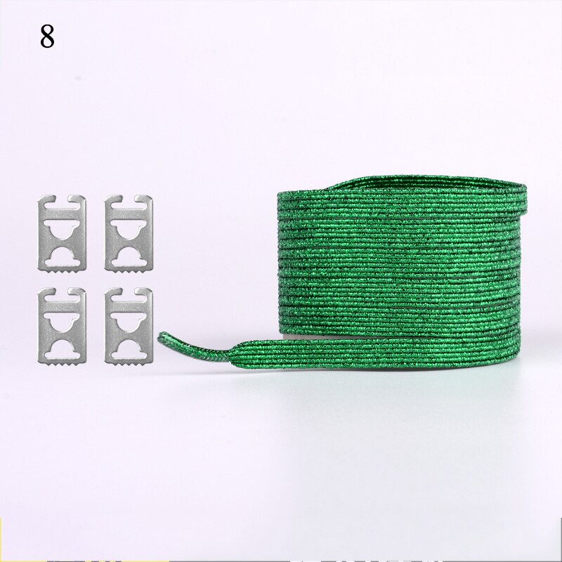 Fargerike skinnende skolisser unisex 105cm raske uten knytesko blonder barn barn spenne skolisser stretch late skolisser: 8