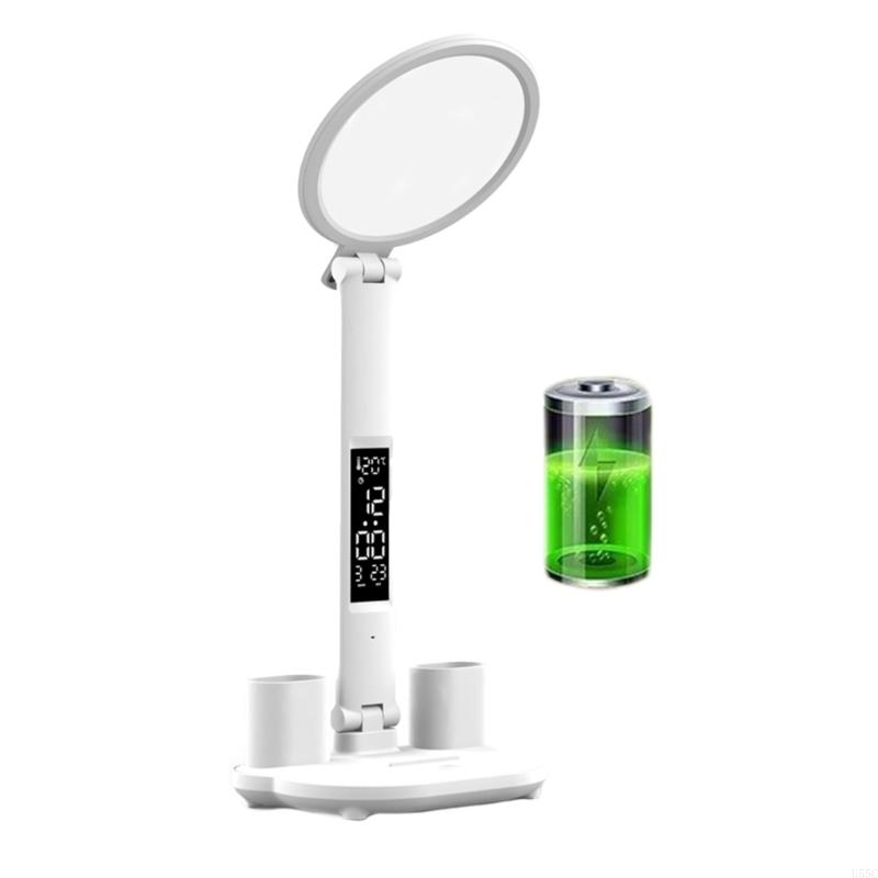 U55C Round LED Desk Lamp Touchable With 3200mAh Rechargeable Battery/USB Charging Table Light For Office And Home: Orange