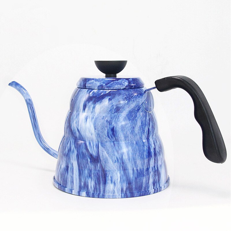 Easyworkz Gage Giet Over Waterkoker Roestvrij Staal Zwanenhals Lange Smalle Druppeluitloop Koffie Theepot (Zilver, 600ml with Thermometer