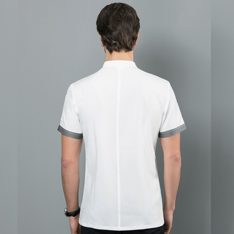 Summer Chef Uniforms Food Service Restaurant Kitchen Workwear Women Men Short Sleeve Catering Jackets Tooling Uniform