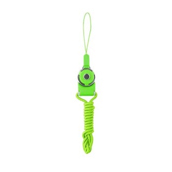 Sangle de téléphone portable détachable téléphone portable lanière de cou sangle de carte d'identité porte-clés support pour samsung iphone HUAWEI lanière: green