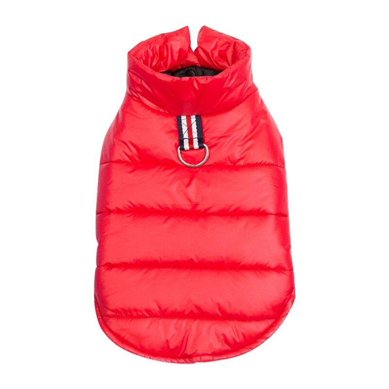 Pet Dog Clothes Winter Coat Jacket Puppy Pug French Bulldog Clothing Poodle Schnauzer Pet Costume Winter Dog Vest Outfit: Red / M