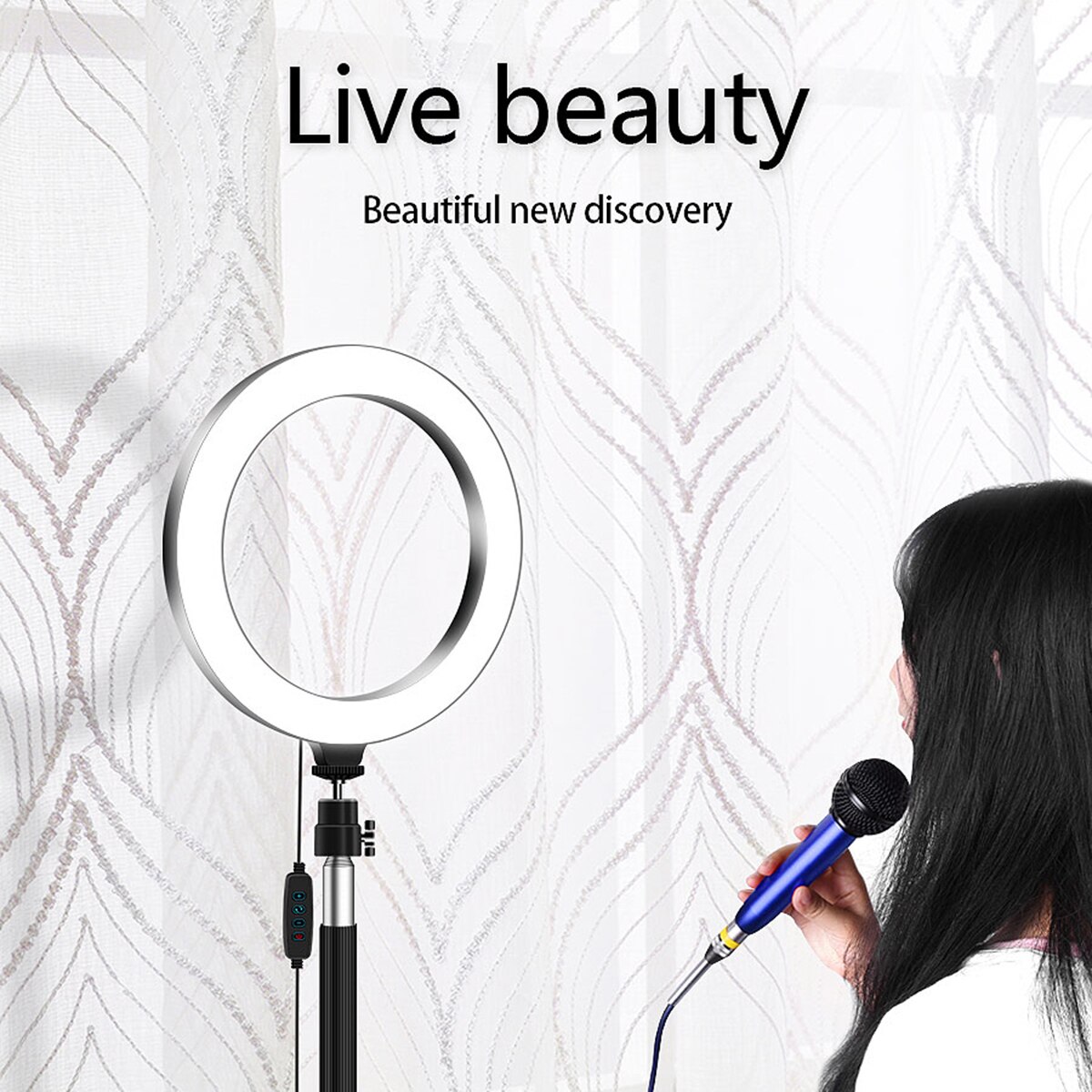 7.9 Inch LED Ring Light Dimmable Ring Light 3In1/5in1 USB LED Ring Lights 3200K With Tripod