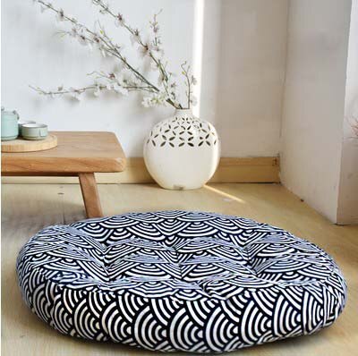 Round Thick Ground Futon Seat Cushion For Home Tatami Chair Mattress Pouf: B