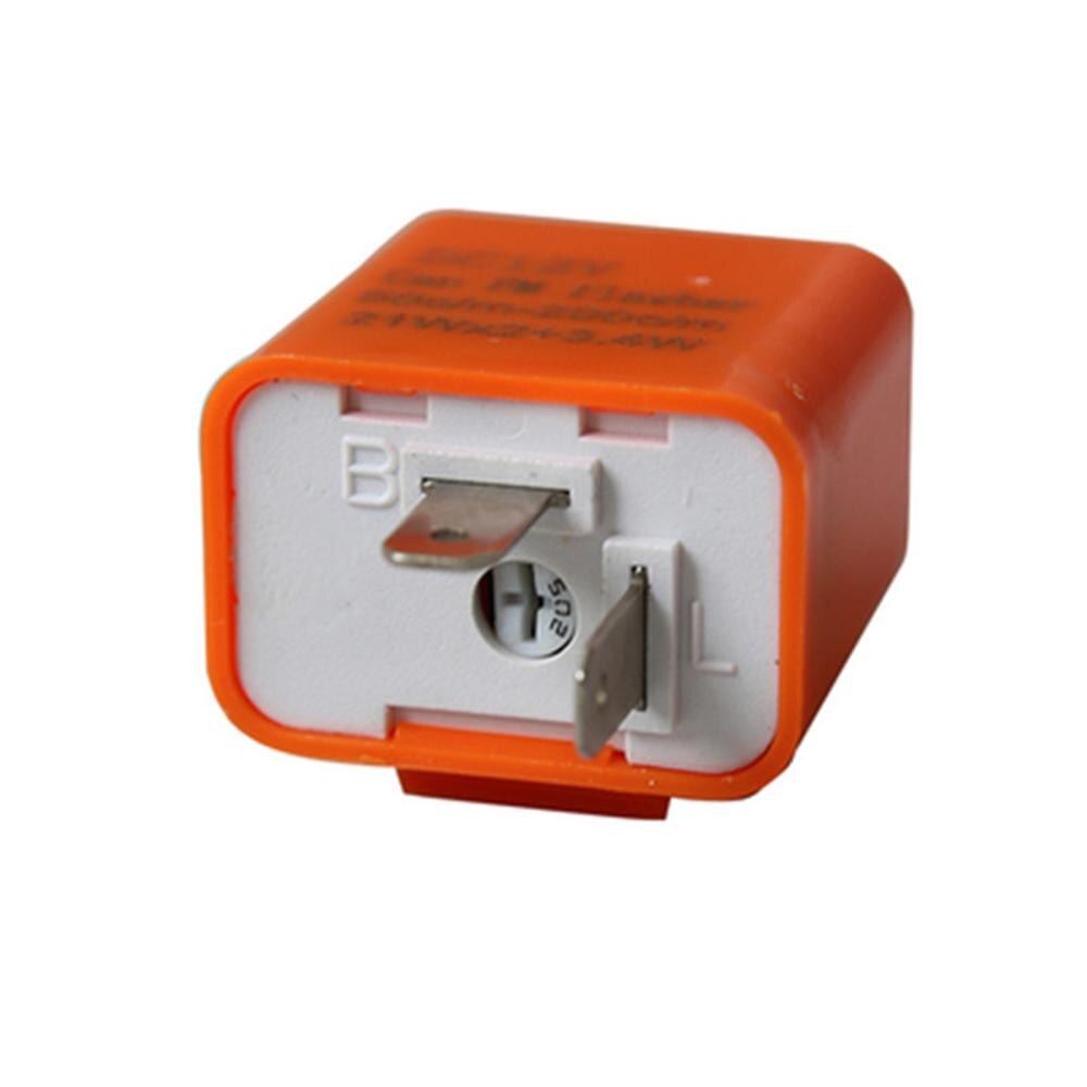 2Pin Car Motorcycle LED Flasher Relay 12V Universal Electronic Adjustable Freauency LED Turn Signal Light Blinker Flasher Relay: red