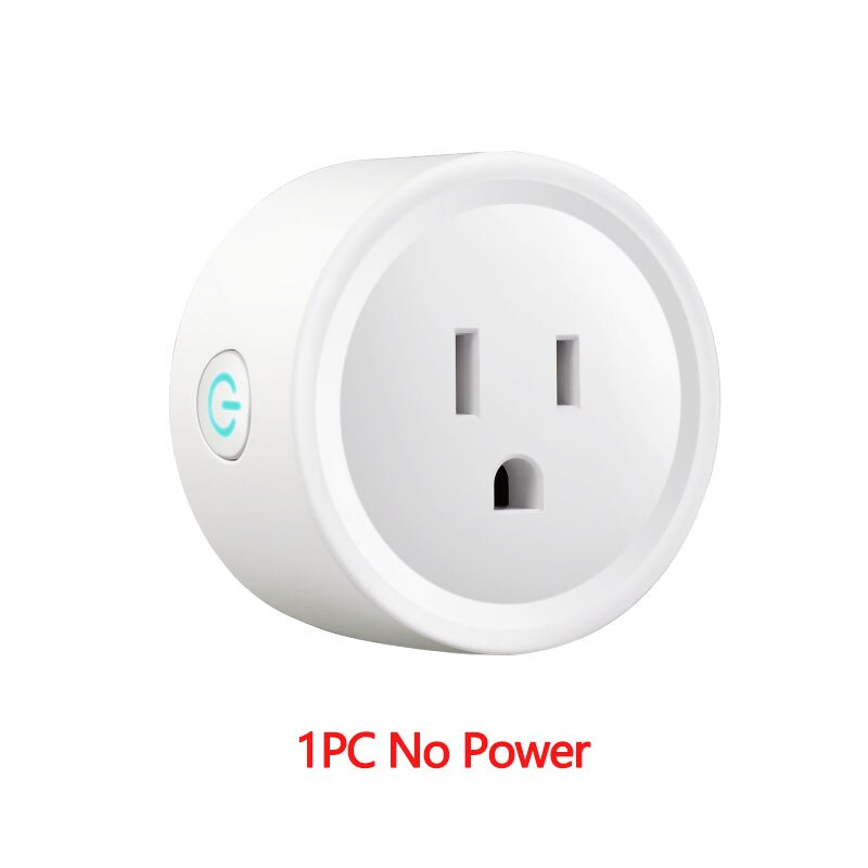 1/2/3PCS WiFi Smart Socket Remote Control Timer Switch Power Socket Outlet US Plug 10A Smart Home: 1PC No Power