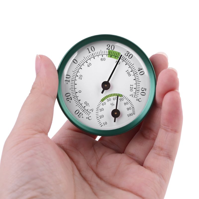 2 In 1 Stainless Steel Dial Thermometer Hygrometer Indoor Outdoor for Sauna Room Temperature Humidity Meter Easy Reading Display