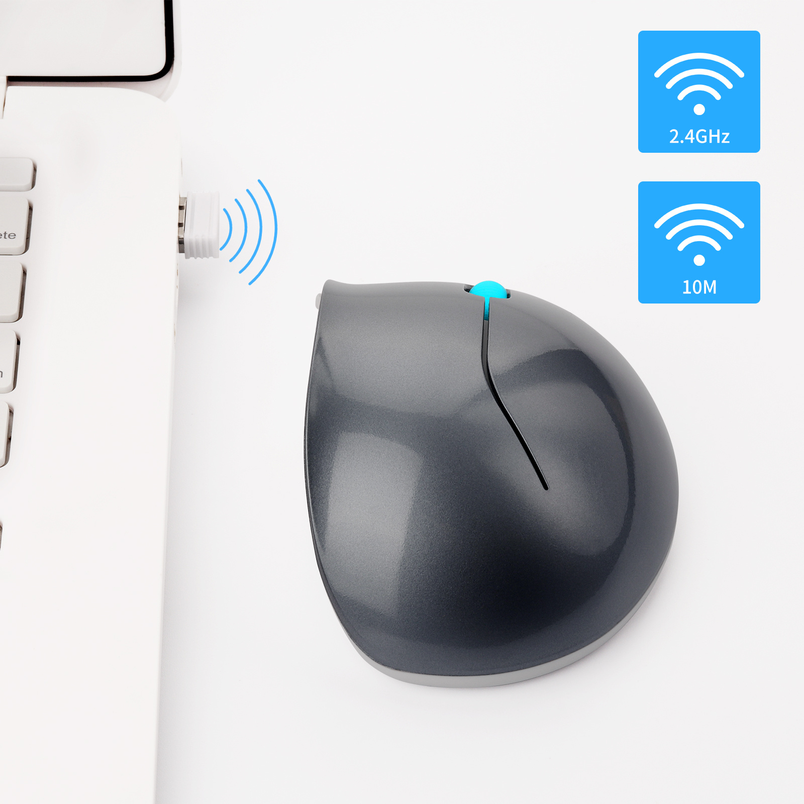 CHYI Vertical Mouse 2.4G Wireless Right Hand Ergonomic Computer Gaming Mice 4D USB Optical Mouse Girl Pink Mouse For Laptop PC