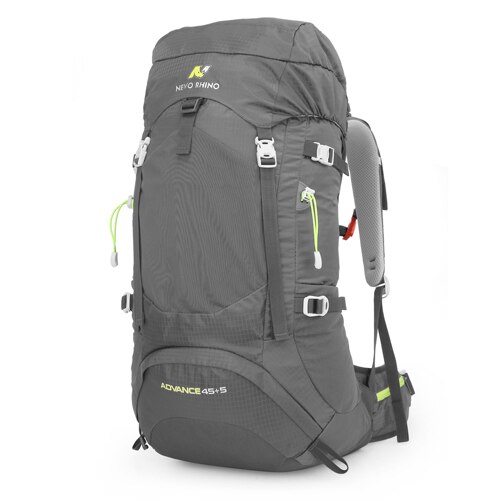Backpack 40L 50L Internal Frame Ultralight Waterproof Outdoor Mountaineering Hiking Traveling Climbing Camping with Rain Cover: 50L gray