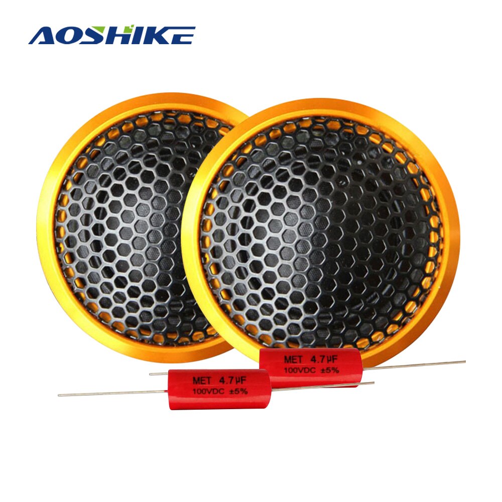 Aoshike 2 Stuks 40W Universele Mini Dome Auto Tweeter Luidsprekers Met Condensator Treble Luidspreker Voor Auto Audio Sound Systeem