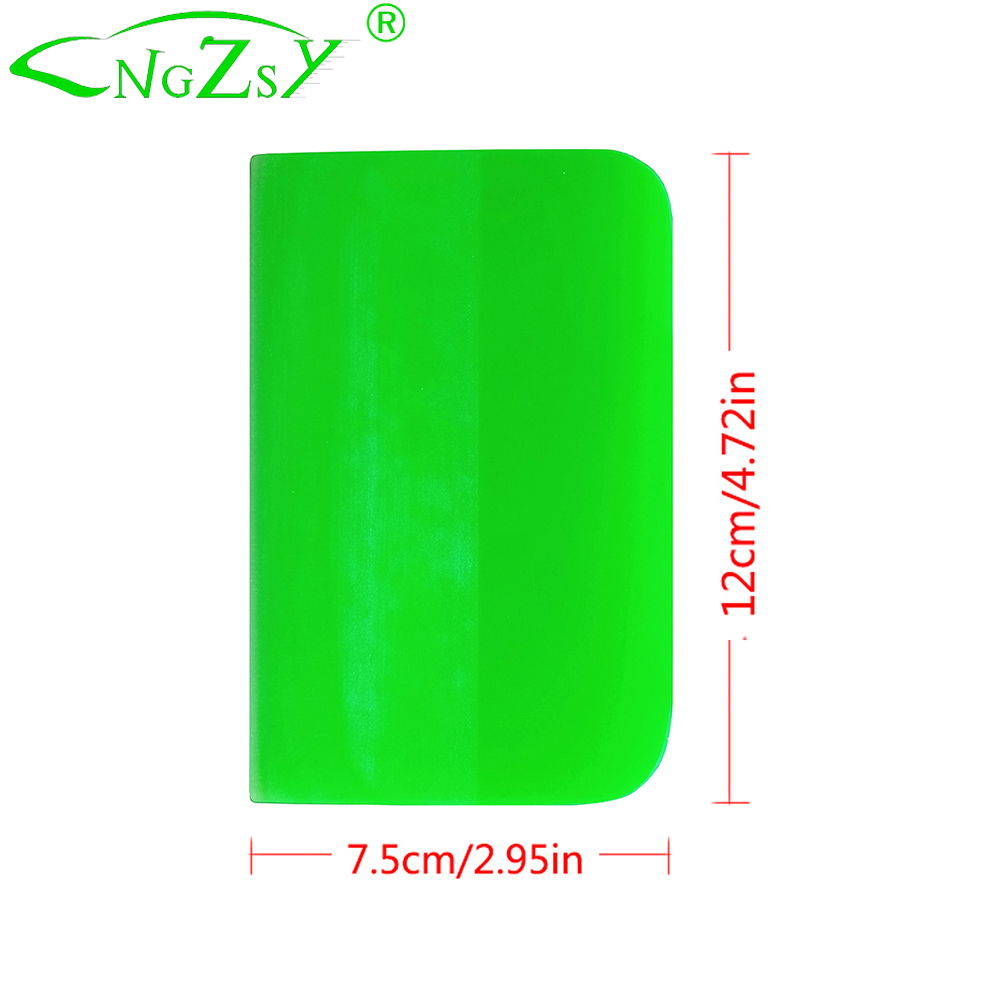 Venster Glas Schoonmaken Tool Water Remover B72 Carbon Vinyl Auto Wrap Film Sticker Installeren Schraper Ppf Tpu Wrapping Squeegee: 12x7.5cm Green