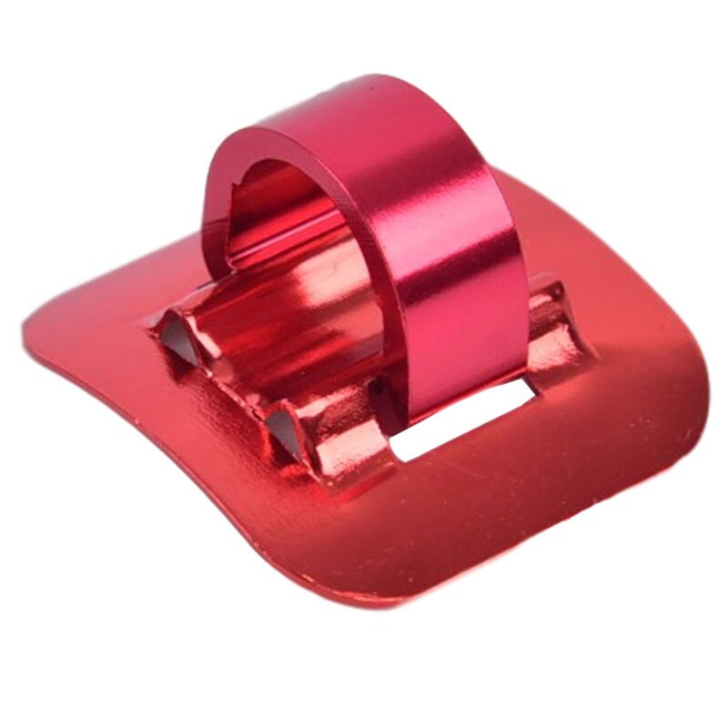Abrazadera fija de marco de conversión de guía para bicicleta, asiento de tubo de bicicleta, Clip de aluminio, Cable de freno, hebilla en forma de tubo de aceite: Rojo