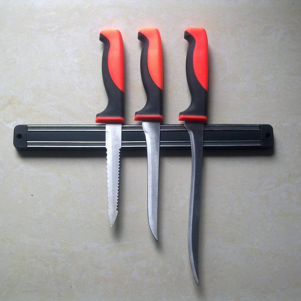 Wall Mount Magnetic Knife Scissor Storage Holder Chef Rack Magnet Strip Organizer Practical Kitchen Tools Pub Bar Organizer