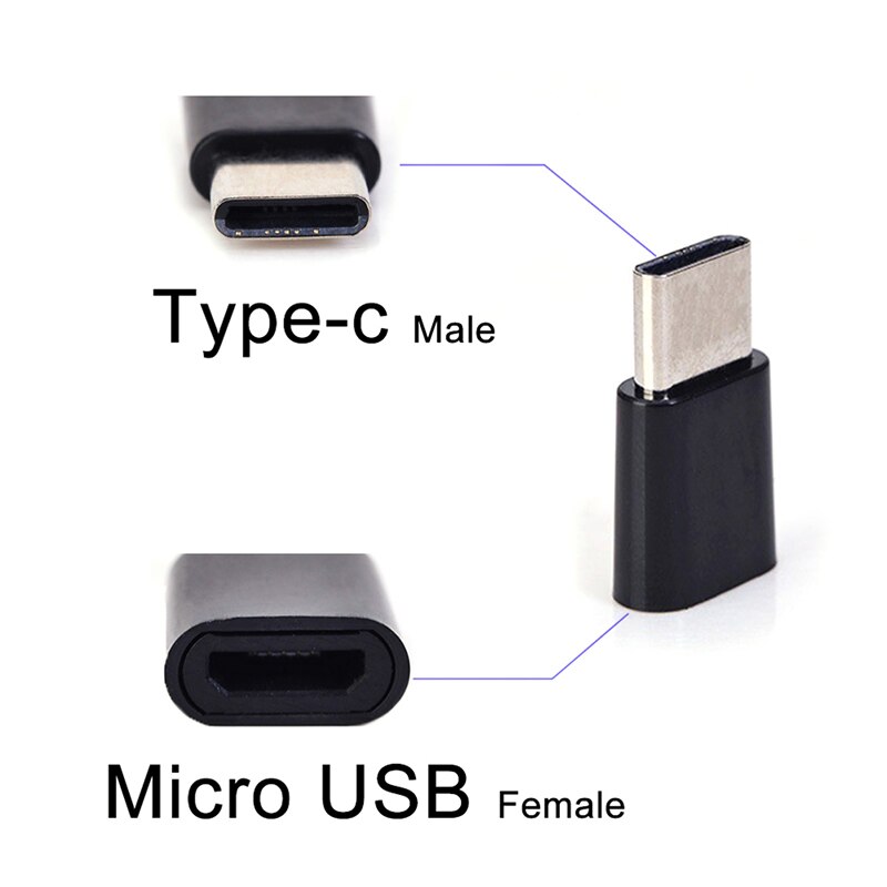 Micro Usb Female Naar Type-C USB-C Mannelijke Adapter Converter Opladen Connector