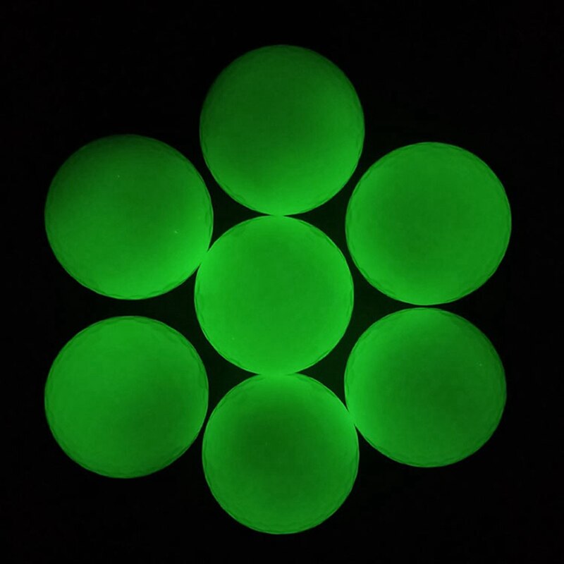 Golf Luminous Ball Golf Fluorescent Ball Automatic Light Absorption Luminescent Fluorescent Night Ball
