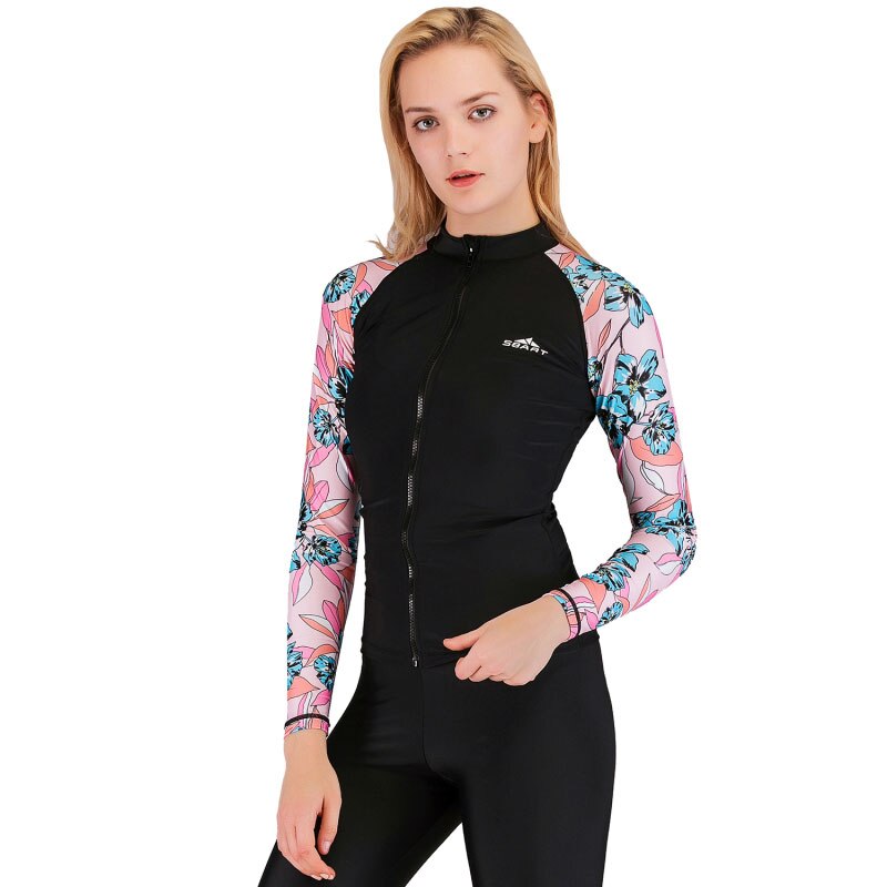 Vrouwen Lange Mouw Rashguard Swim Shirt Upf 50 + Rash Guard Badpak Top &amp; Bottom Full Body Tweedelige Surfen snorkelen Zon Suits