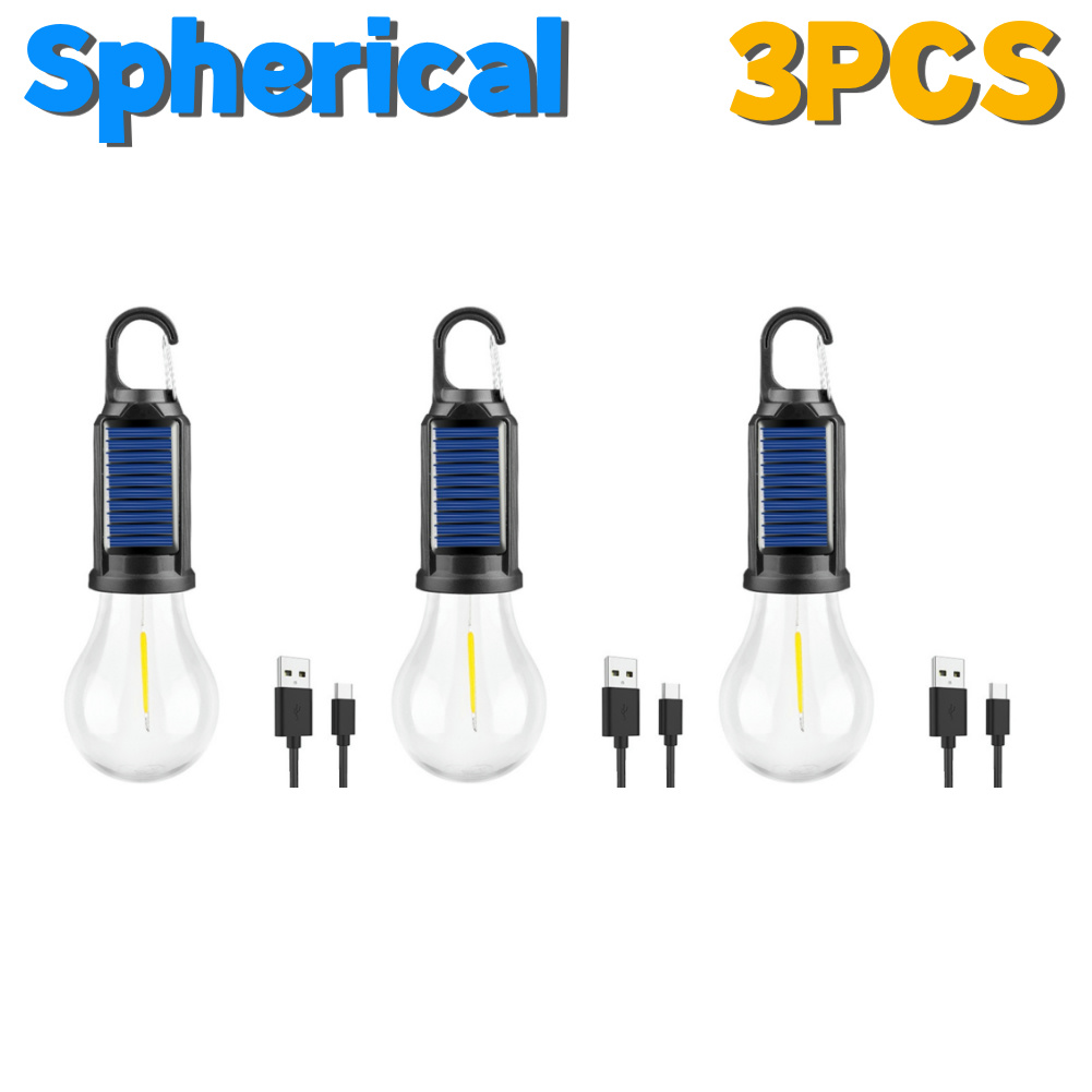 1-5pz Lanterna di illuminazione a portato solare con gancio Luce d'atmosfera per barbecue Ricarica USB Lampada portatile portatile impermeabile per barbecue da campeggio: RGB