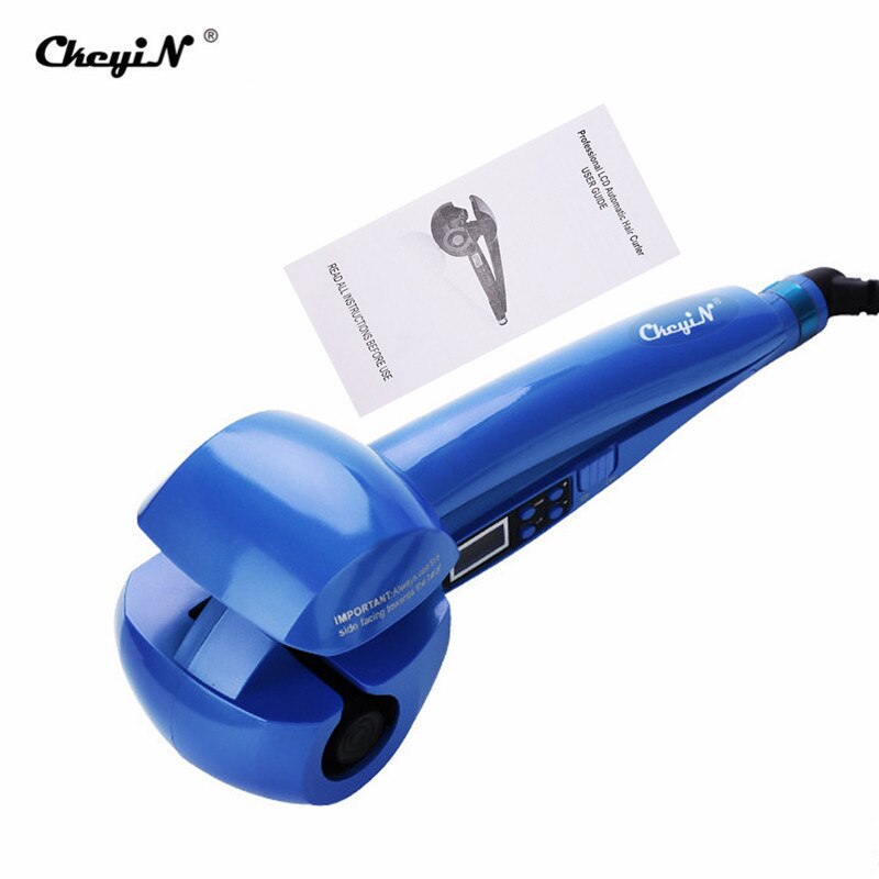 CkeyiN-Rizador de cerámica automático , plancha de pelo para permanente, ondulador grande, Control Digital de temperatura