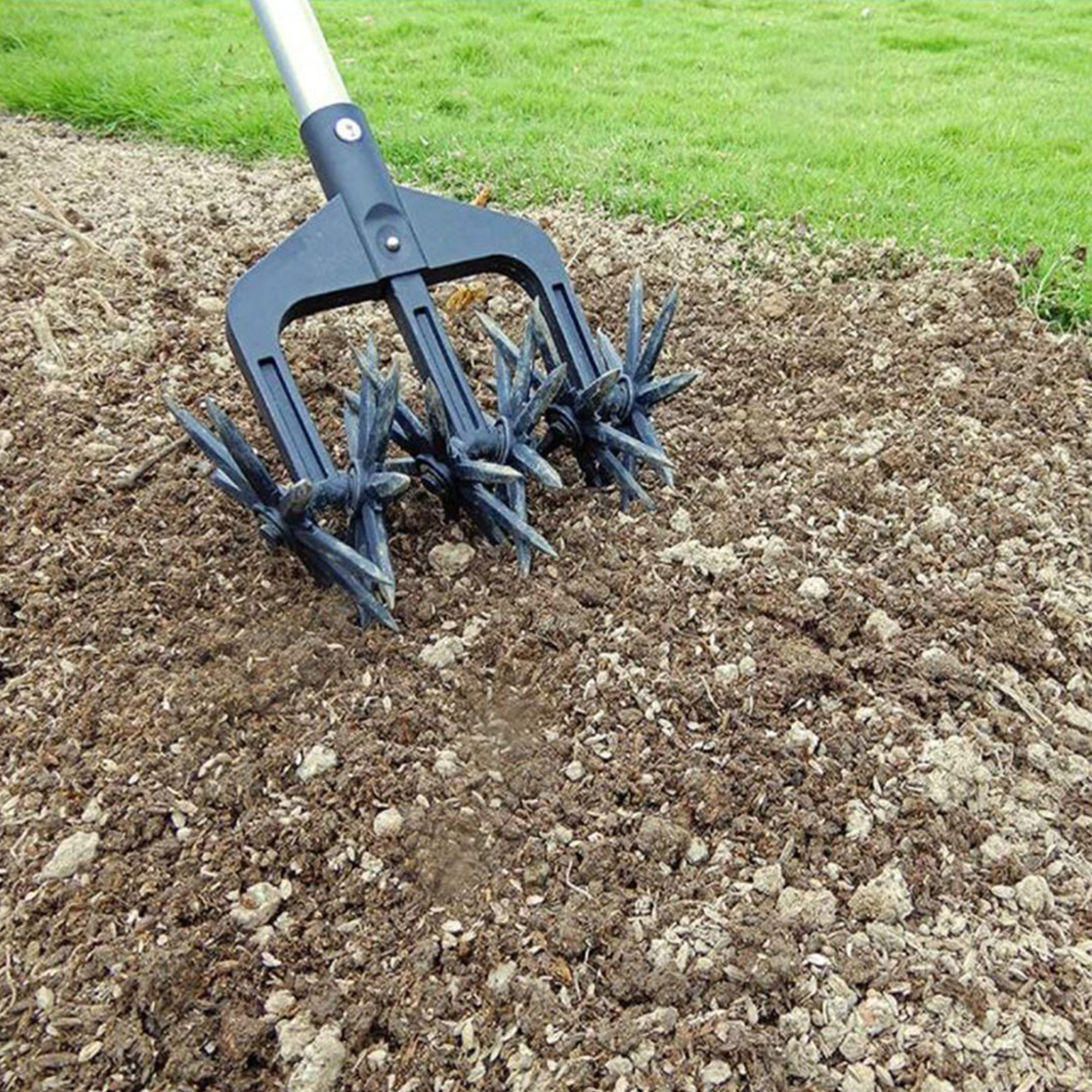 Rotary Cultivator Tool Labor-saving Soil Turning Tool Garden Rotary Tiller Landscape Cultivate Grass Repair Seed Planting Tool