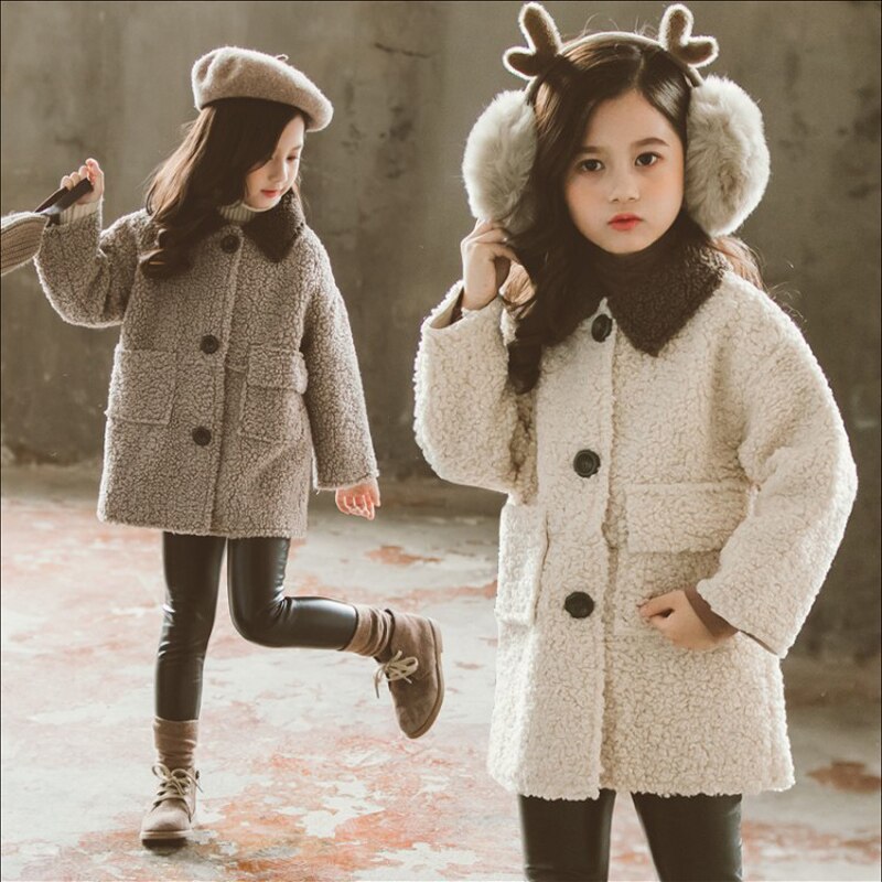 Altay-abrigo grueso de terciopelo para niña, abrigo grueso con cuello vuelto de forro polar, abrigo cálido y amigable con la piel, novedad de , Otoño/Invierno