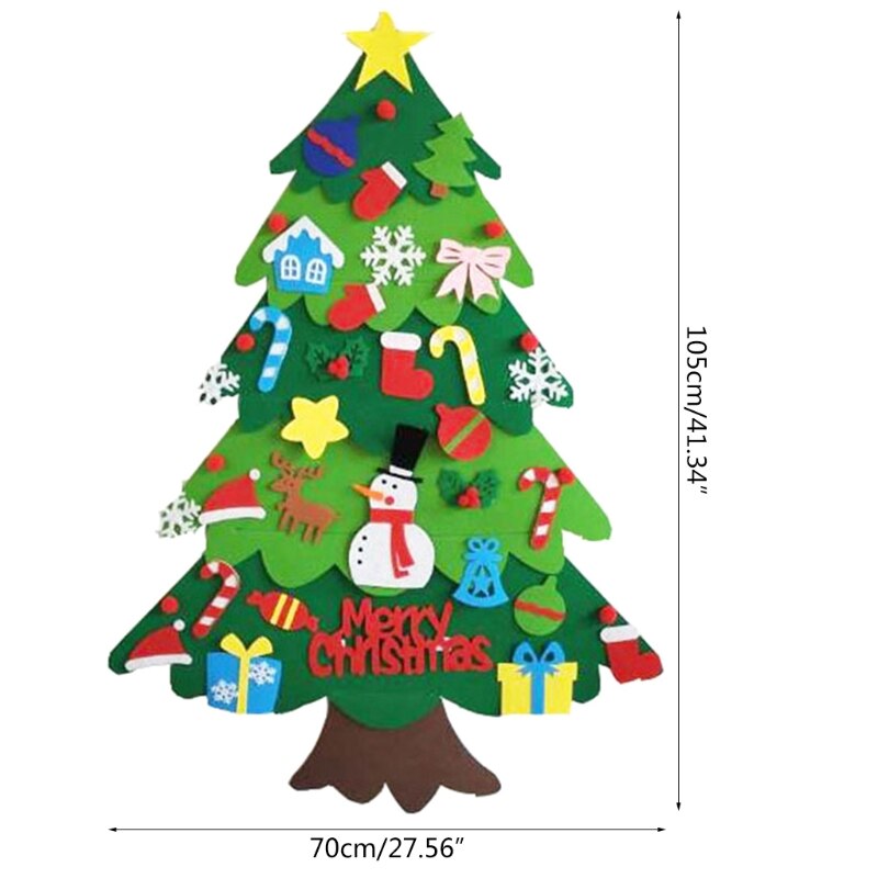Kids Diy Vilt Kerstboom Decoratie Sneeuwpop Ornamenten Kinderen Jaar