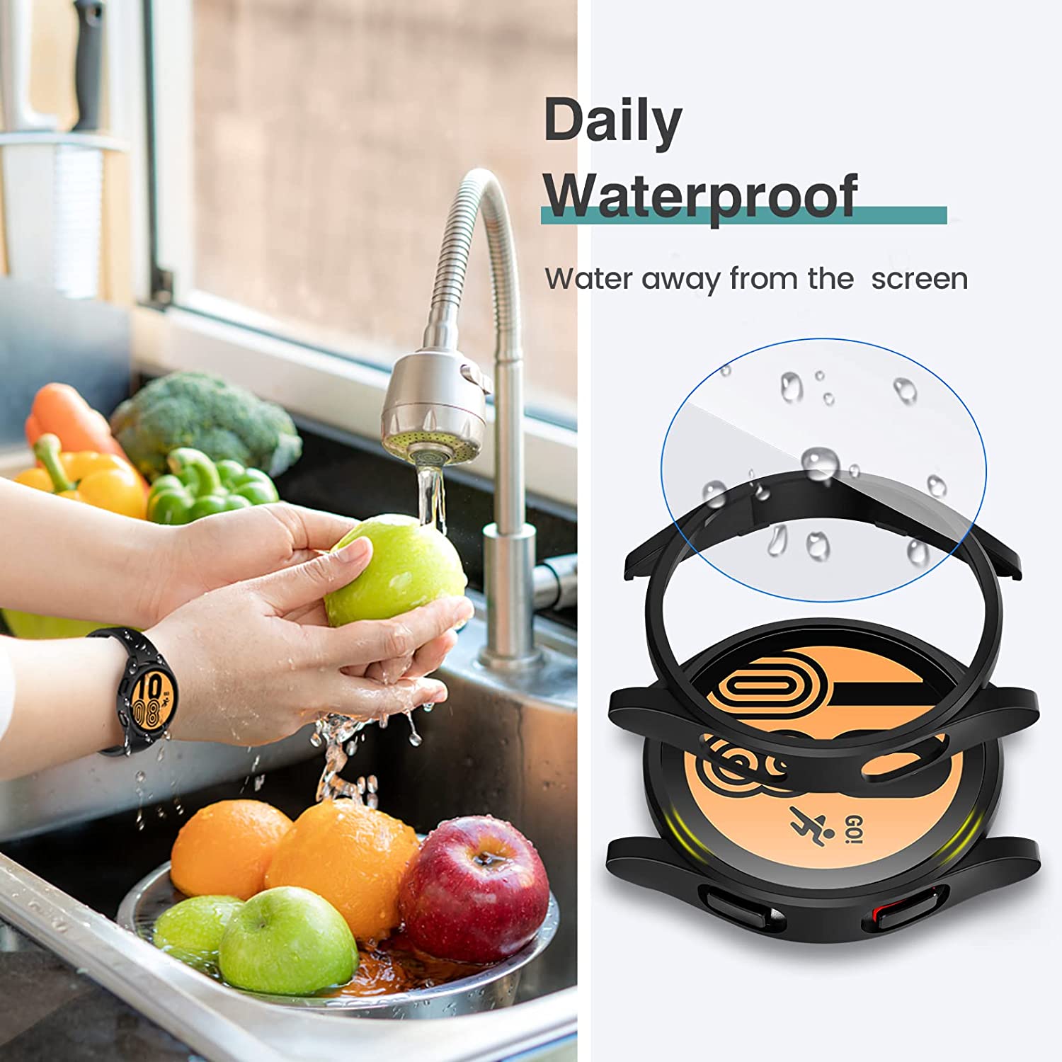 Vidrio + funda para Samsung Galaxy Watch 6 Classic 43mm 47mm accesorios marco de PC parachoques protector galaxy Watch 6 40mm 44mm cubierta